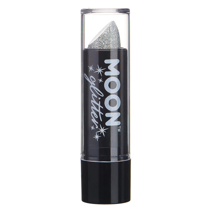 Smiffys Moon Glitter Holographic Glitter Lipstick, Silver