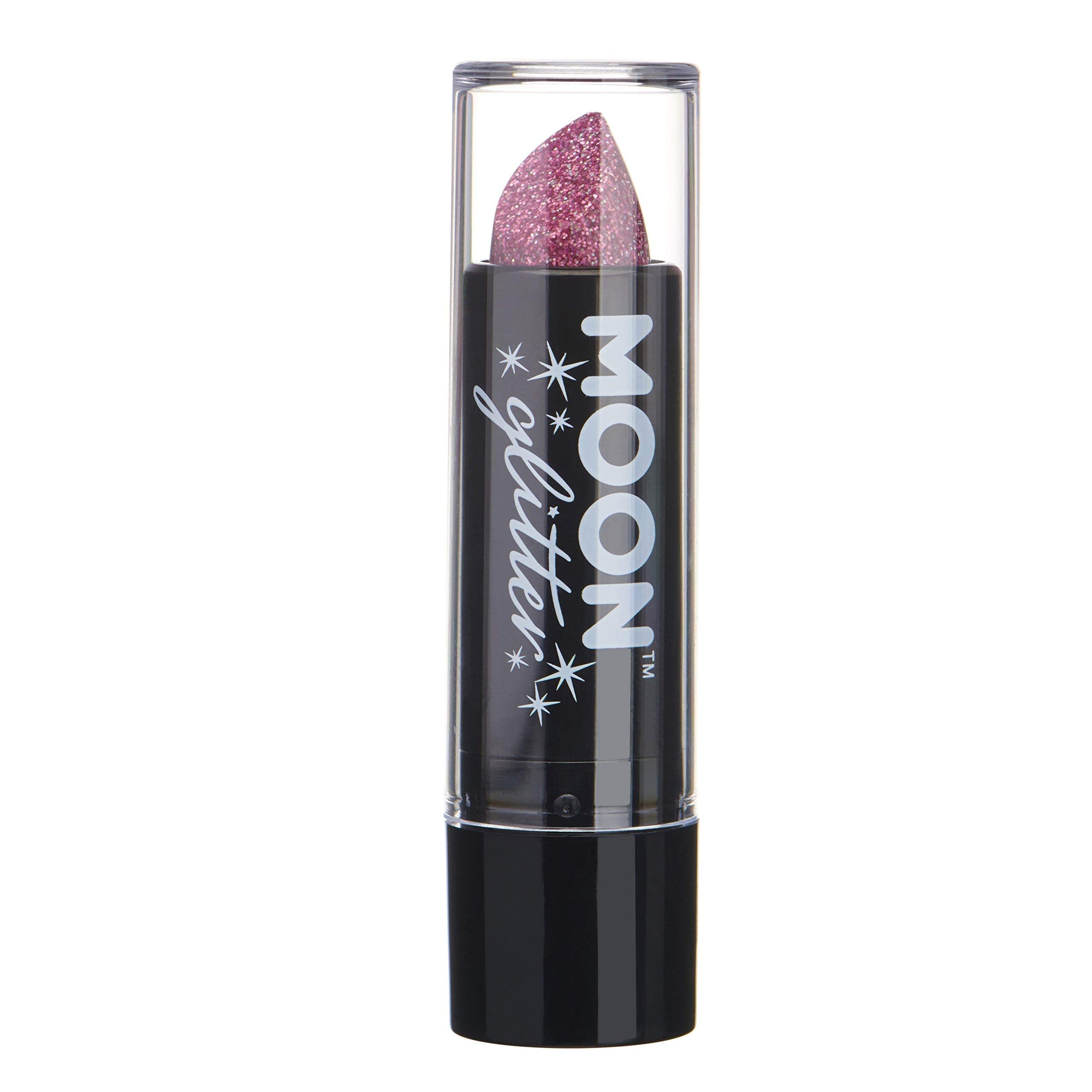 Smiffys Moon Glitter Holographic Glitter Lipstick, Pink