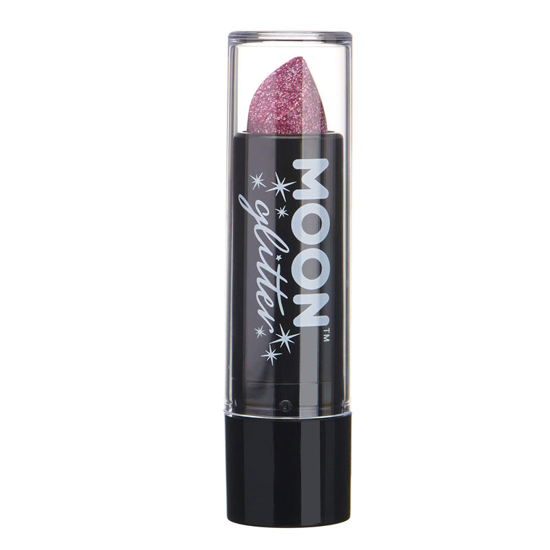 Smiffys Moon Glitter Holographic Glitter Lipstick, Pink