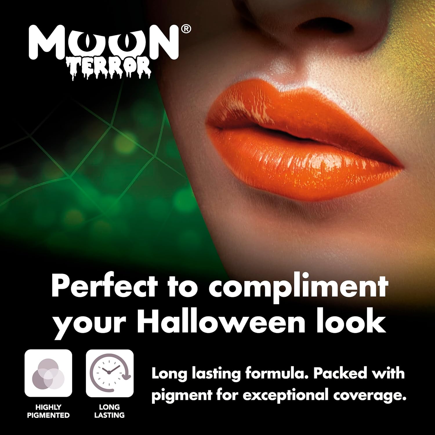 Smiffys Moon Terror Halloween Lipstick, Black