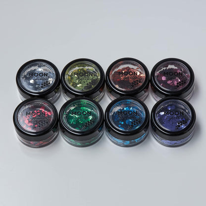Smiffys Moon Glitter Classic Chunky Glitter, Green