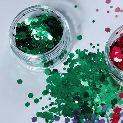 Smiffys Moon Glitter Classic Chunky Glitter, Green