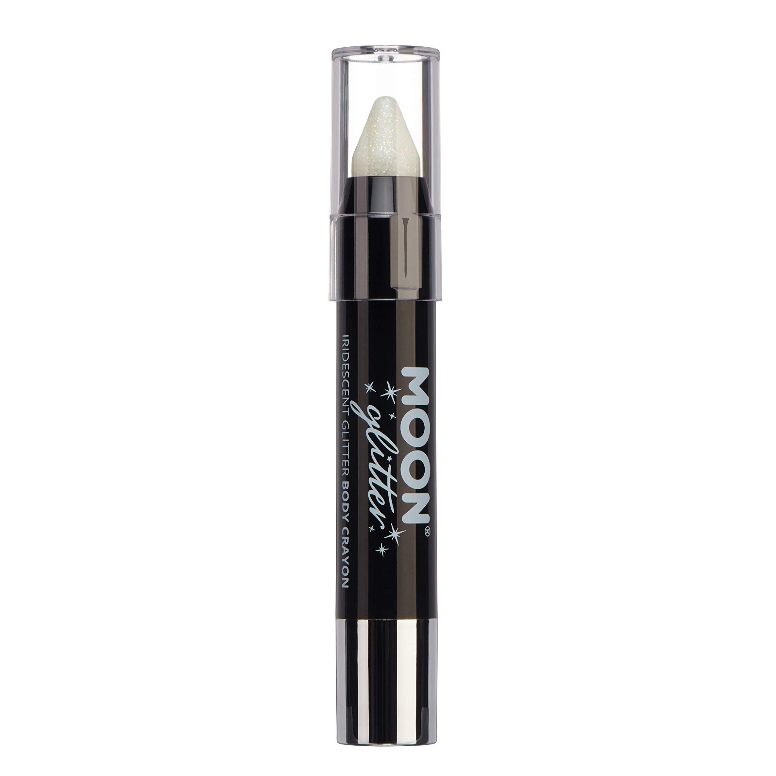 Smiffys Moon Glitter Iridescent Body Crayons, White