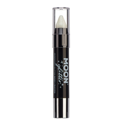 Smiffys Moon Glitter Iridescent Body Crayons, White
