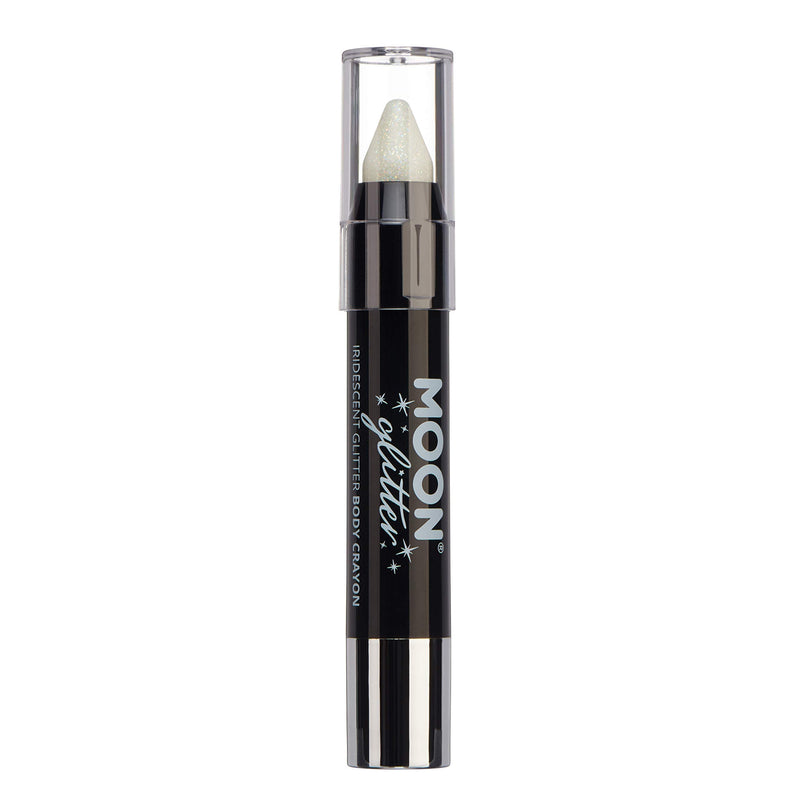 Smiffys Moon Glitter Iridescent Body Crayons, White
