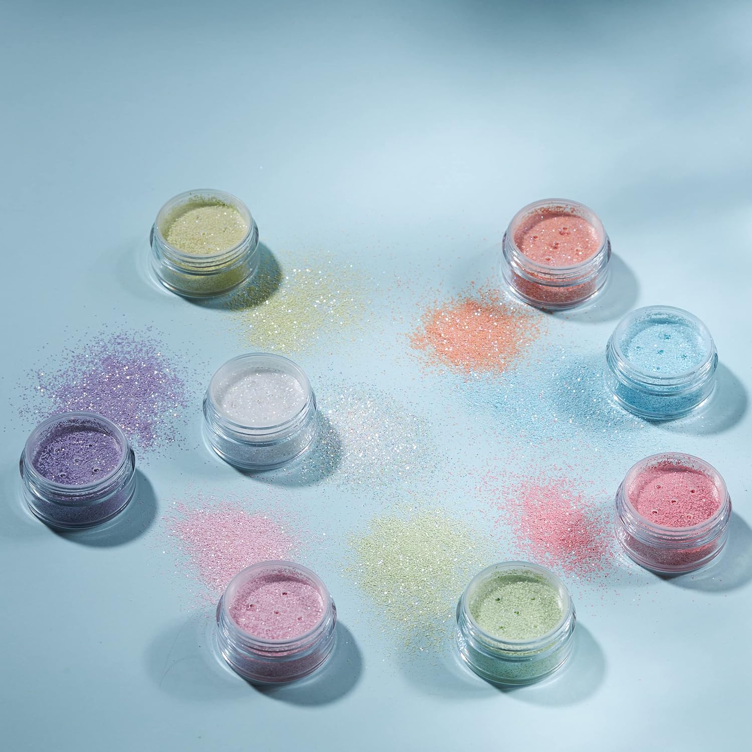 Smiffys Moon Glitter Pastel Glitter Shakers, White