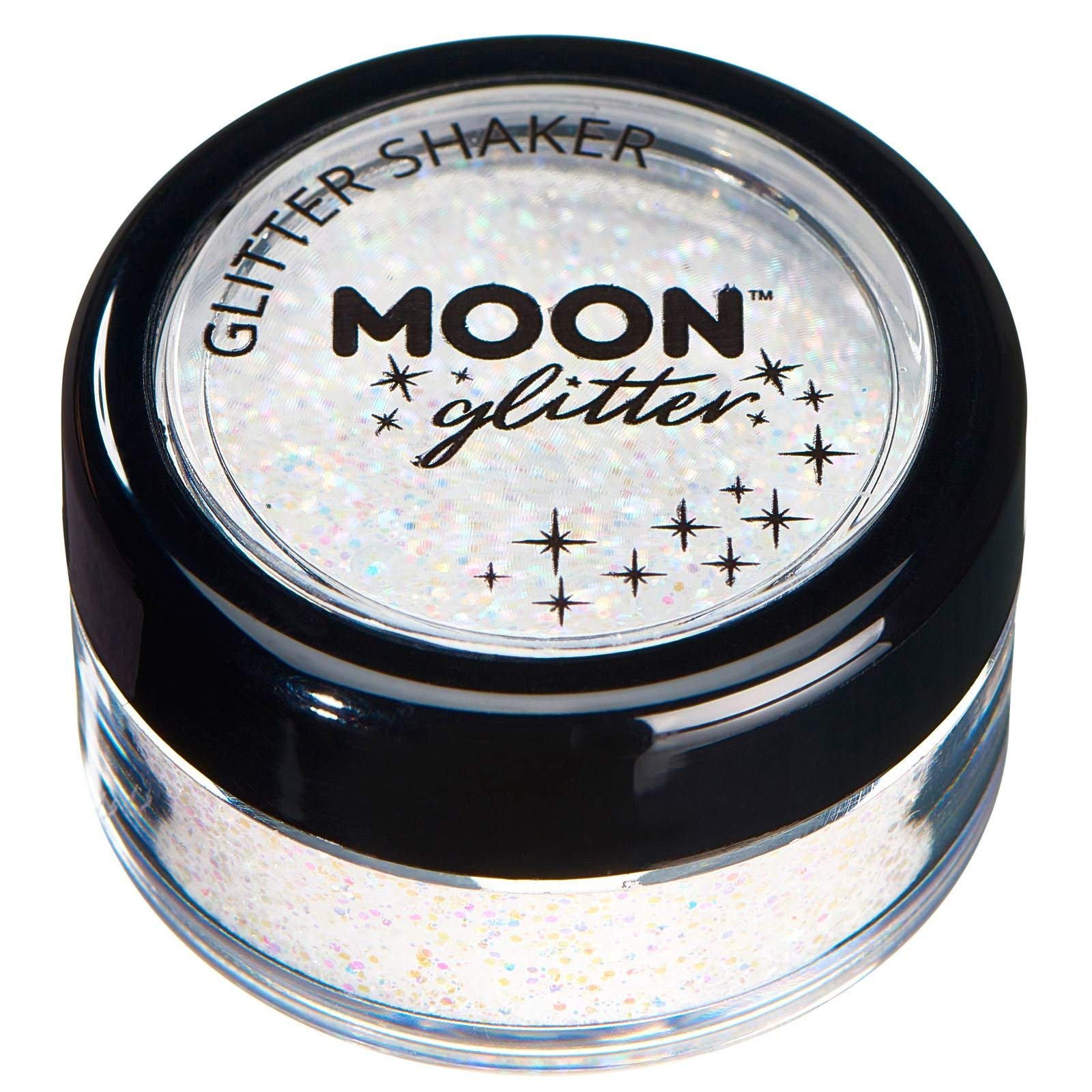 Smiffys Moon Glitter Pastel Glitter Shakers, White