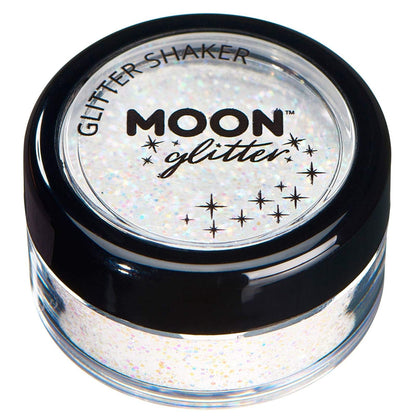 Smiffys Moon Glitter Pastel Glitter Shakers, White