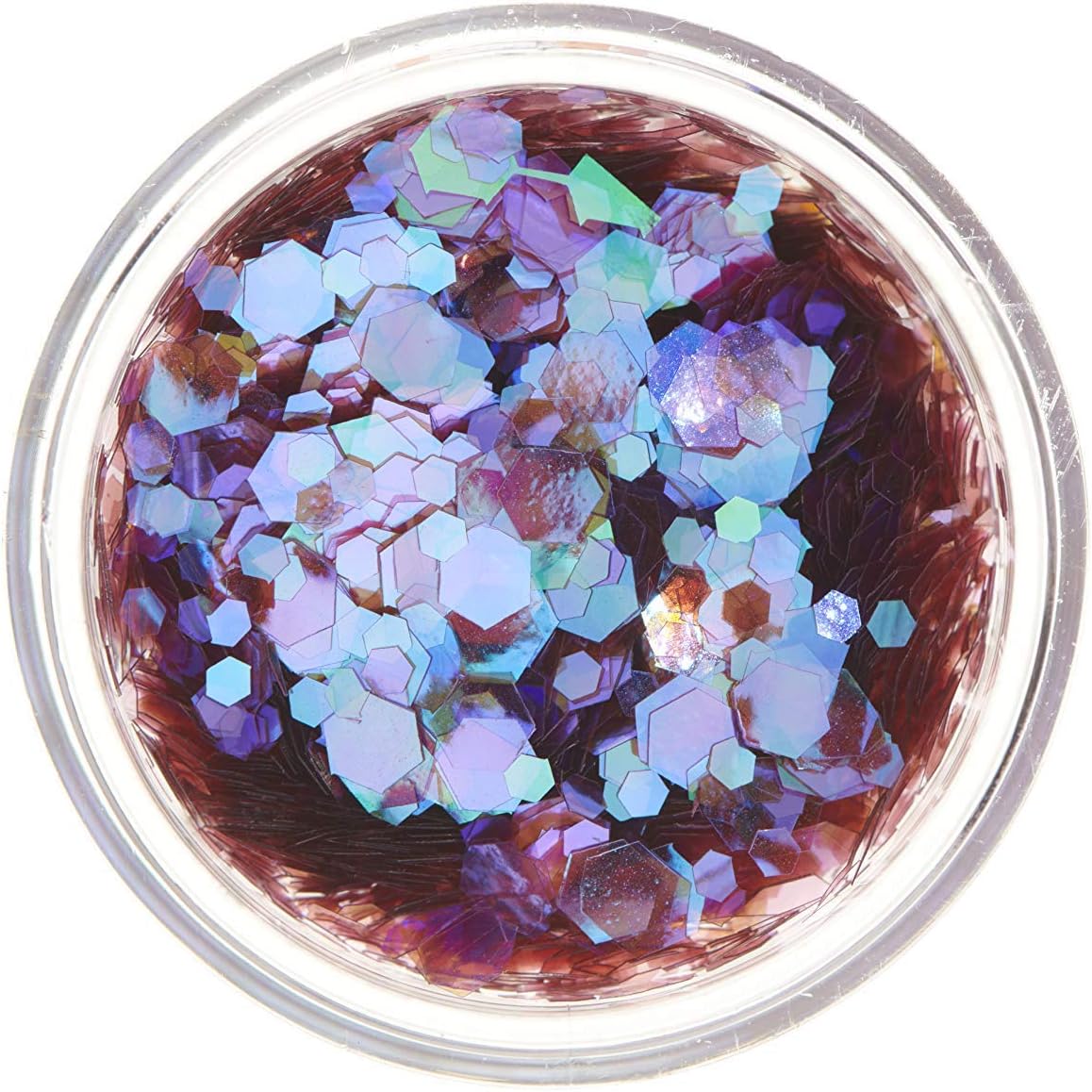 Smiffys Moon Glitter Iridescent Chunky Glitter, Purple