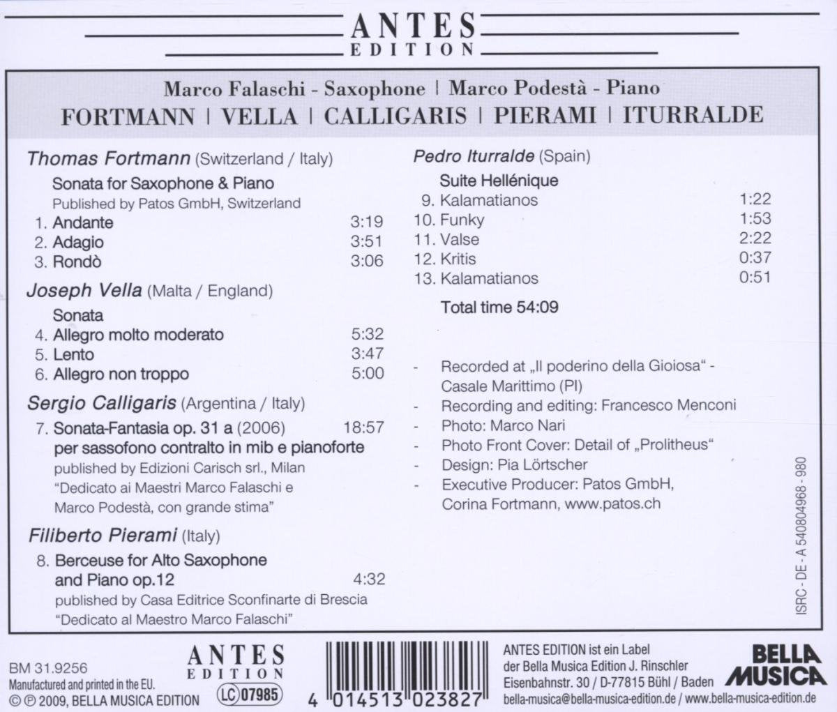 Sonatas for Saxophone & PN