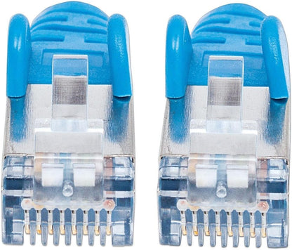 Intellinet Network Patch Cable, Cat6A, 20m, Blue, Copper, S/FTP, LSOH / LSZH, PVC, RJ45, Gold Plated Contacts, Snagless, Booted, Polybag 20 m Cat6A, S/FTP, Copper, LSOH Blue