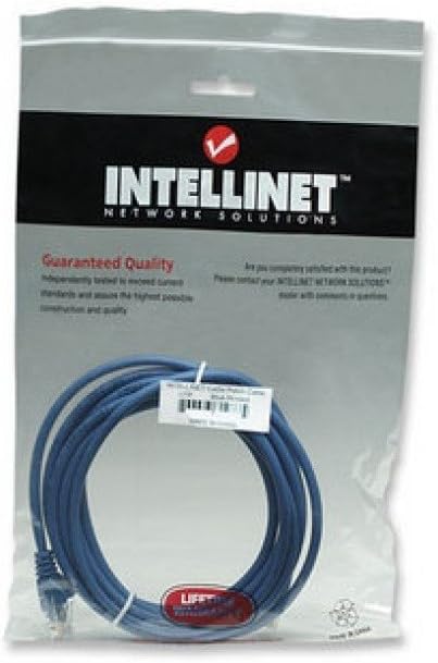 Intellinet Network Patch Cable, Cat6A, 20m, Blue, Copper, S/FTP, LSOH / LSZH, PVC, RJ45, Gold Plated Contacts, Snagless, Booted, Polybag 20 m Cat6A, S/FTP, Copper, LSOH Blue