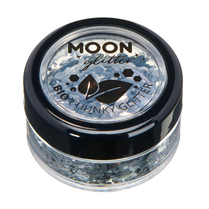 Smiffys Moon Glitter Bio Chunky Glitter, Silver