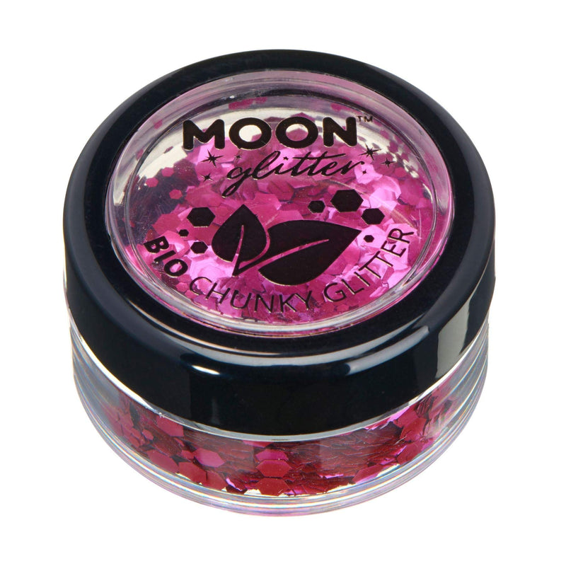Smiffys Moon Glitter Bio Chunky Glitter, Pink