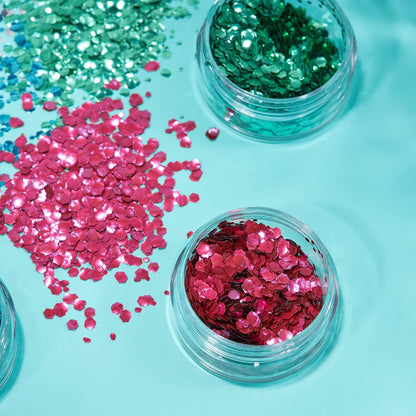 Smiffys Moon Glitter Bio Chunky Glitter, Green
