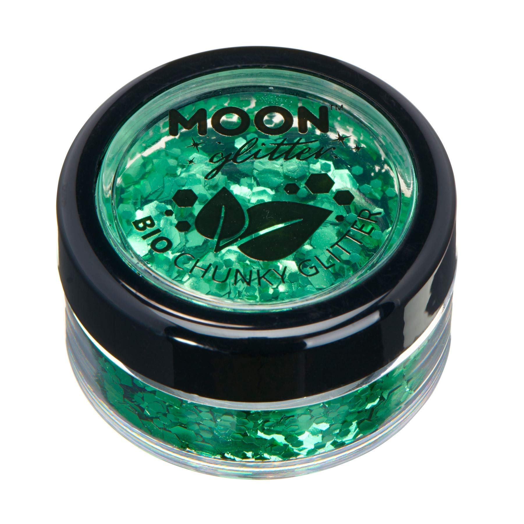 Smiffys Moon Glitter Bio Chunky Glitter, Green