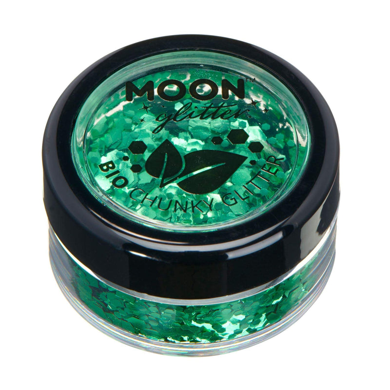 Smiffys Moon Glitter Bio Chunky Glitter, Green