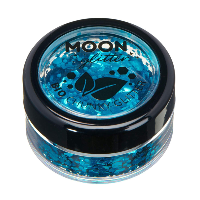 Smiffys Moon Glitter Bio Chunky Glitter, Blue