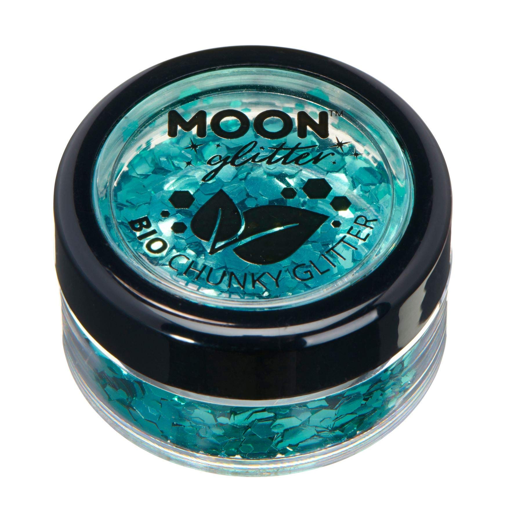 Smiffys Moon Glitter Bio Chunky Glitter, Turquoise