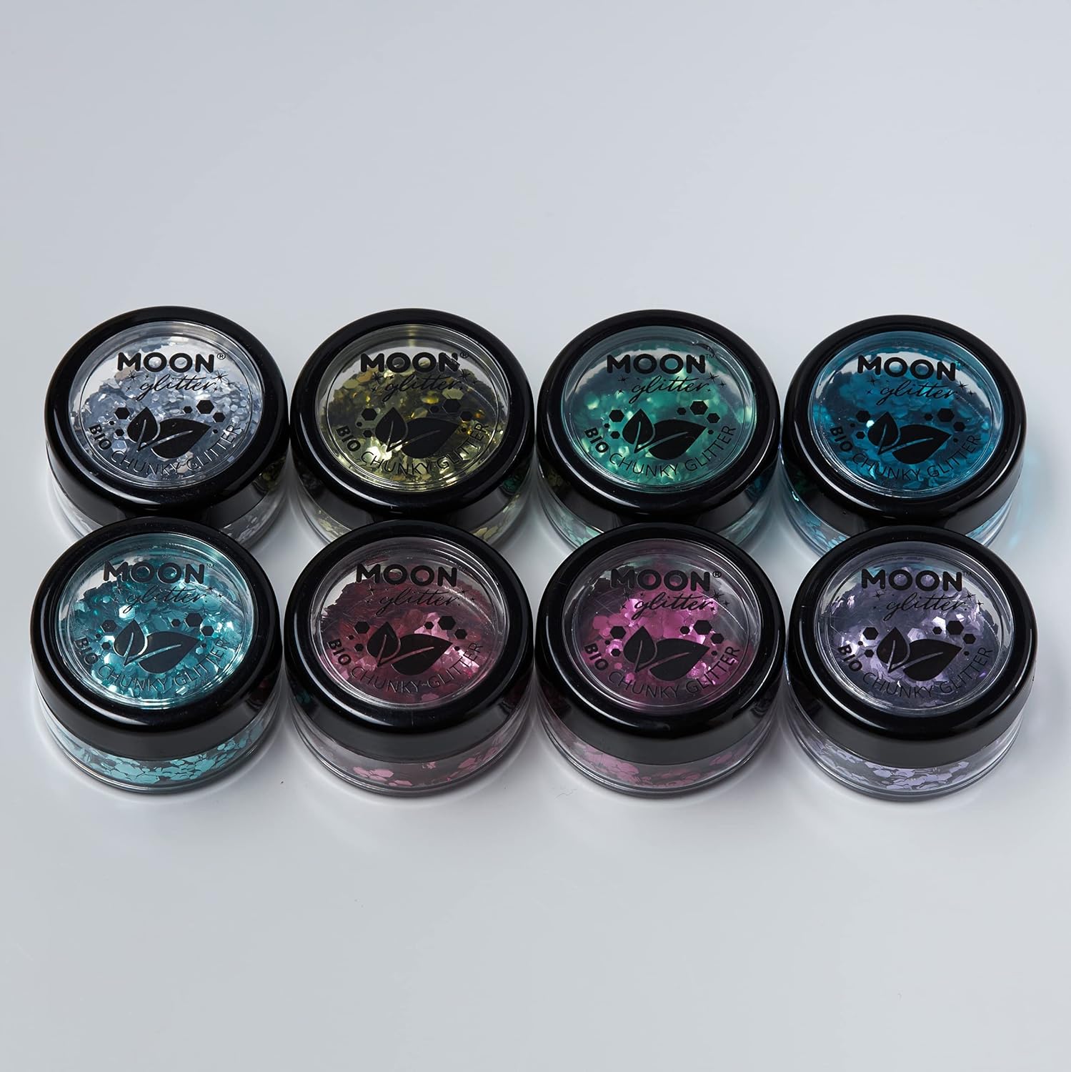 Smiffys Moon Glitter Bio Chunky Glitter, Dark Rose