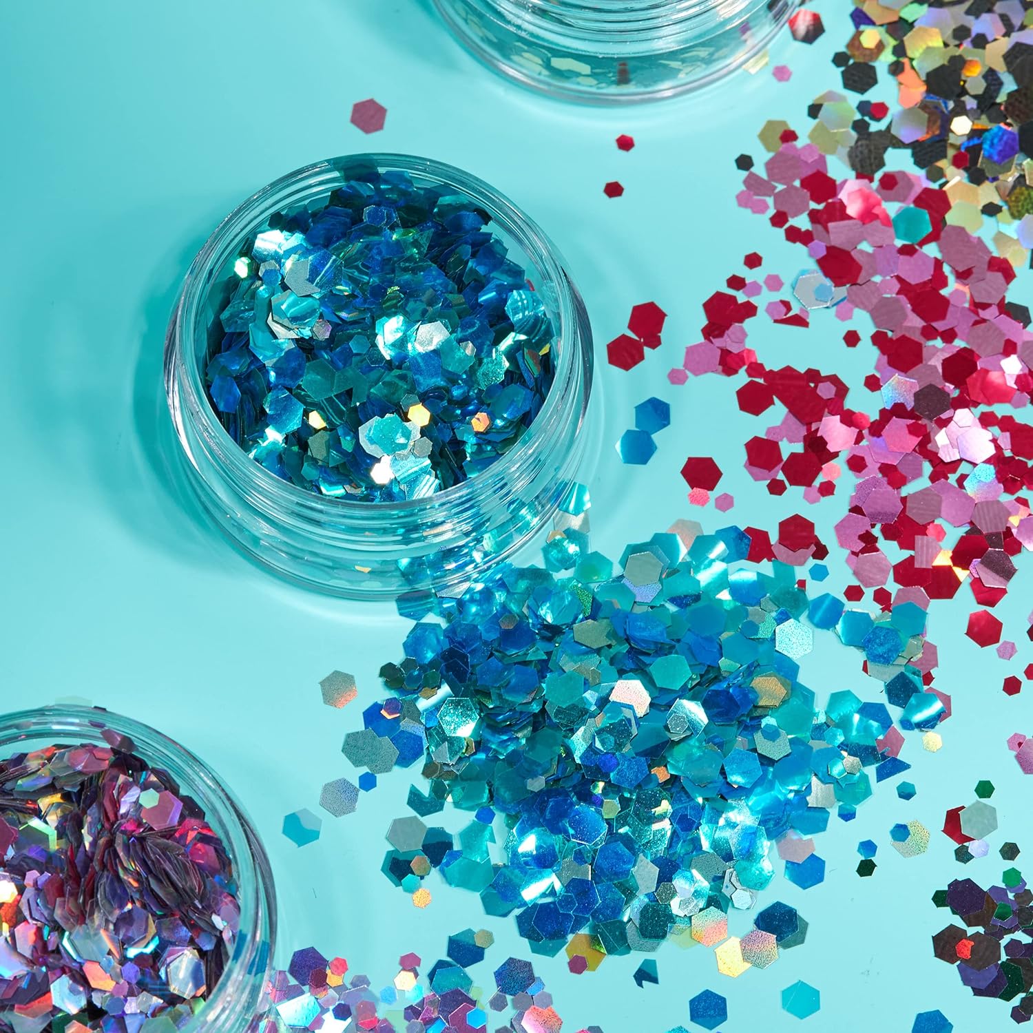 Smiffys Moon Glitter Mystic Chunky Glitter, Mixed Colours
