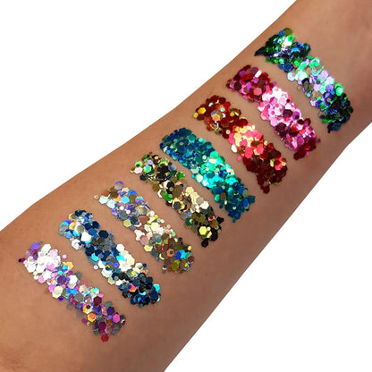 Smiffys Moon Glitter Mystic Chunky Glitter, Mixed Colours