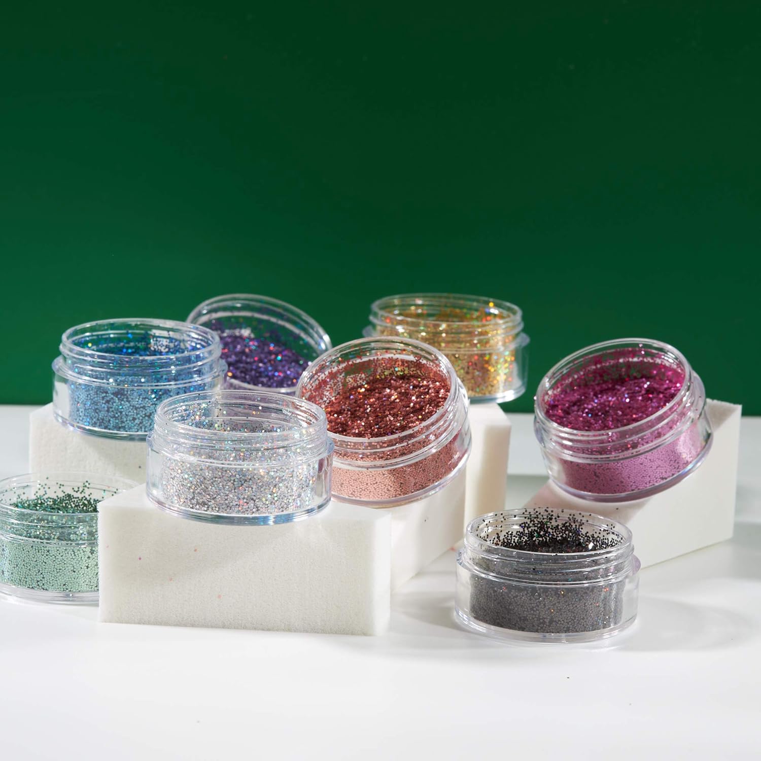 Smiffys Moon Glitter Holographic Glitter Shakers, Silver