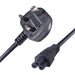2M Uk Mains Power Cable Uk Plug To C5(Cloverleaf) Socket