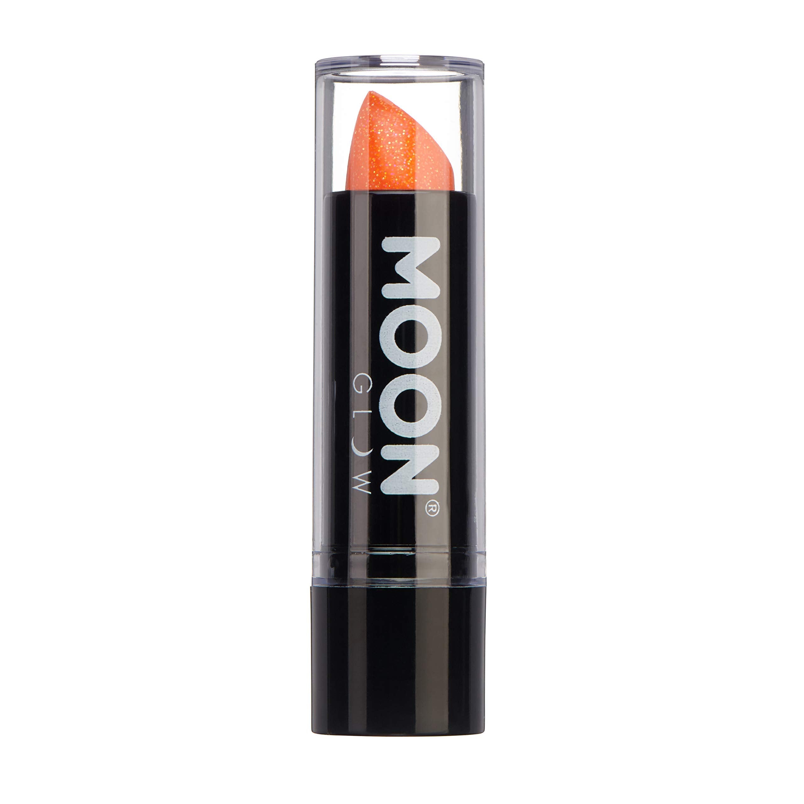 Smiffys Moon Glow - Neon UV Glitter Lipstick, Orange