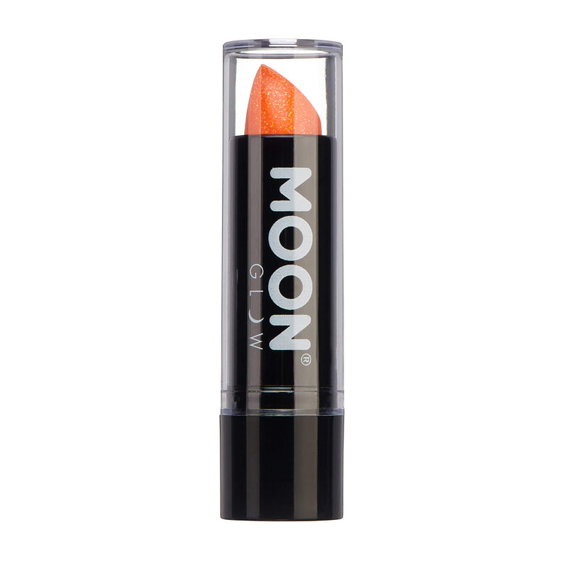 Smiffys Moon Glow - Neon UV Glitter Lipstick, Orange
