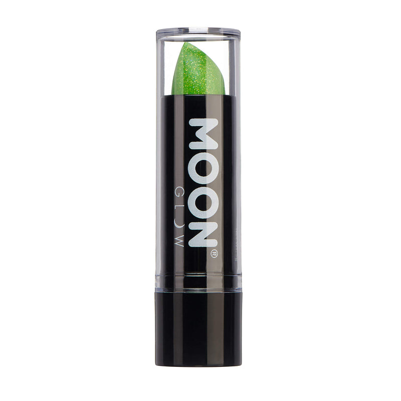 Smiffys Moon Glow - Neon UV Glitter Lipstick, Green