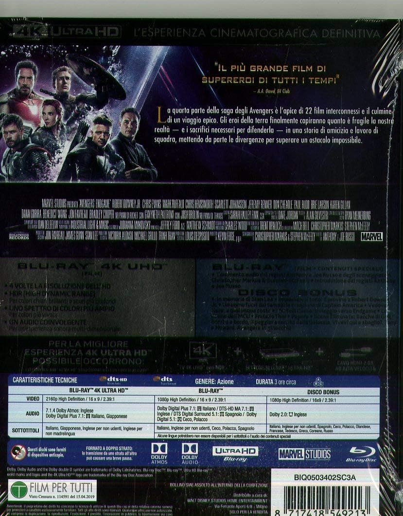 Avengers - Endgame (4k+Br+Disco Bonus)