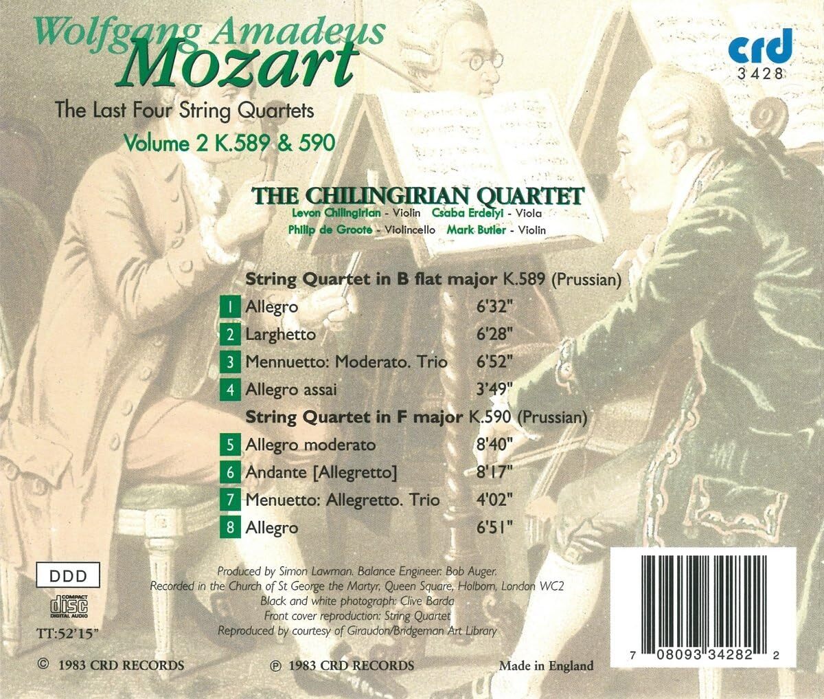 Wolfgang Amadeus Mozart: The Last Four String Quartets - Volume 2