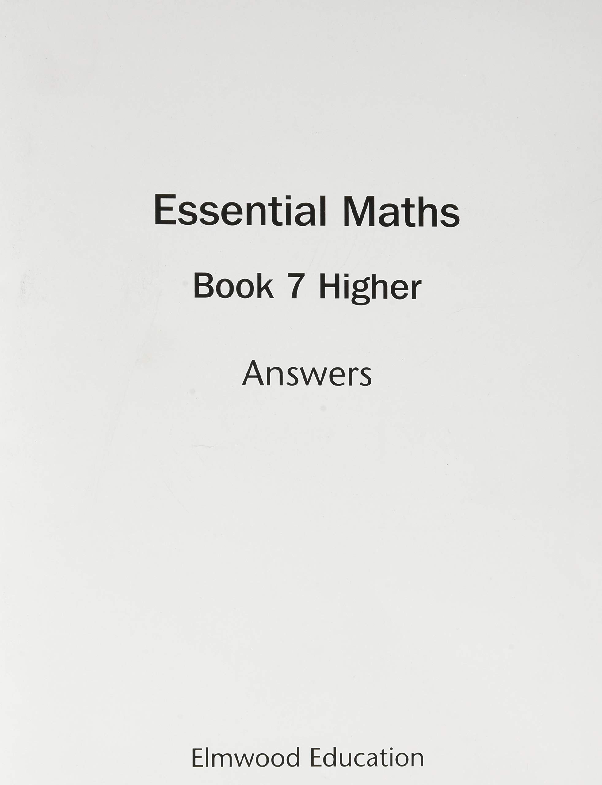 Essential Maths 7 Higher Answers