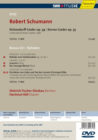 Schumann: Eichendorff-Lieder, Kerner-Lieder