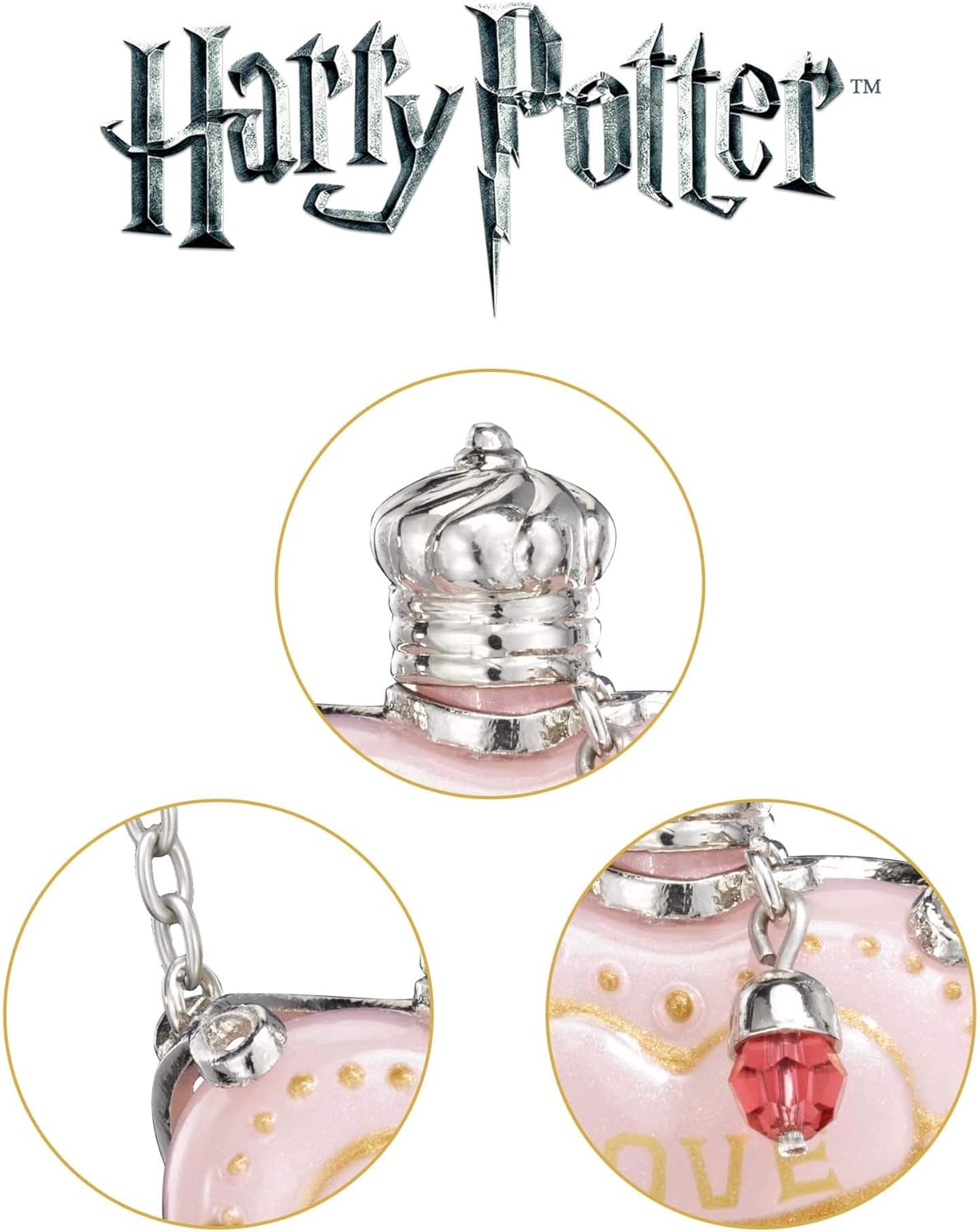 The Noble Collection Harry Potter Love Potion Pendant and Display - Includes 18in Chain & Collector Display - Officially Licensed Harry Potter Film Set Movie Replica Jewellery Gifts