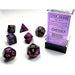 Polyhedral Dice: Gemini - Black-Purple with Gold (7)