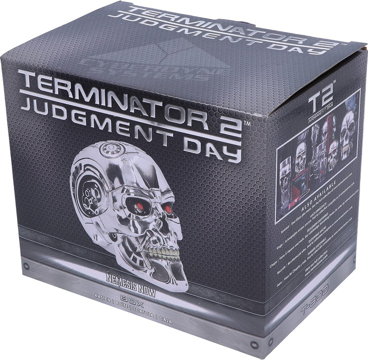 Terminator Nemesis Now T Caja de Resina (18 cm), Color Plateado