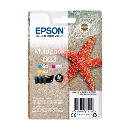 Epson 603 Starfish Genuine Multipack, 3-Colours Ink Cartridges