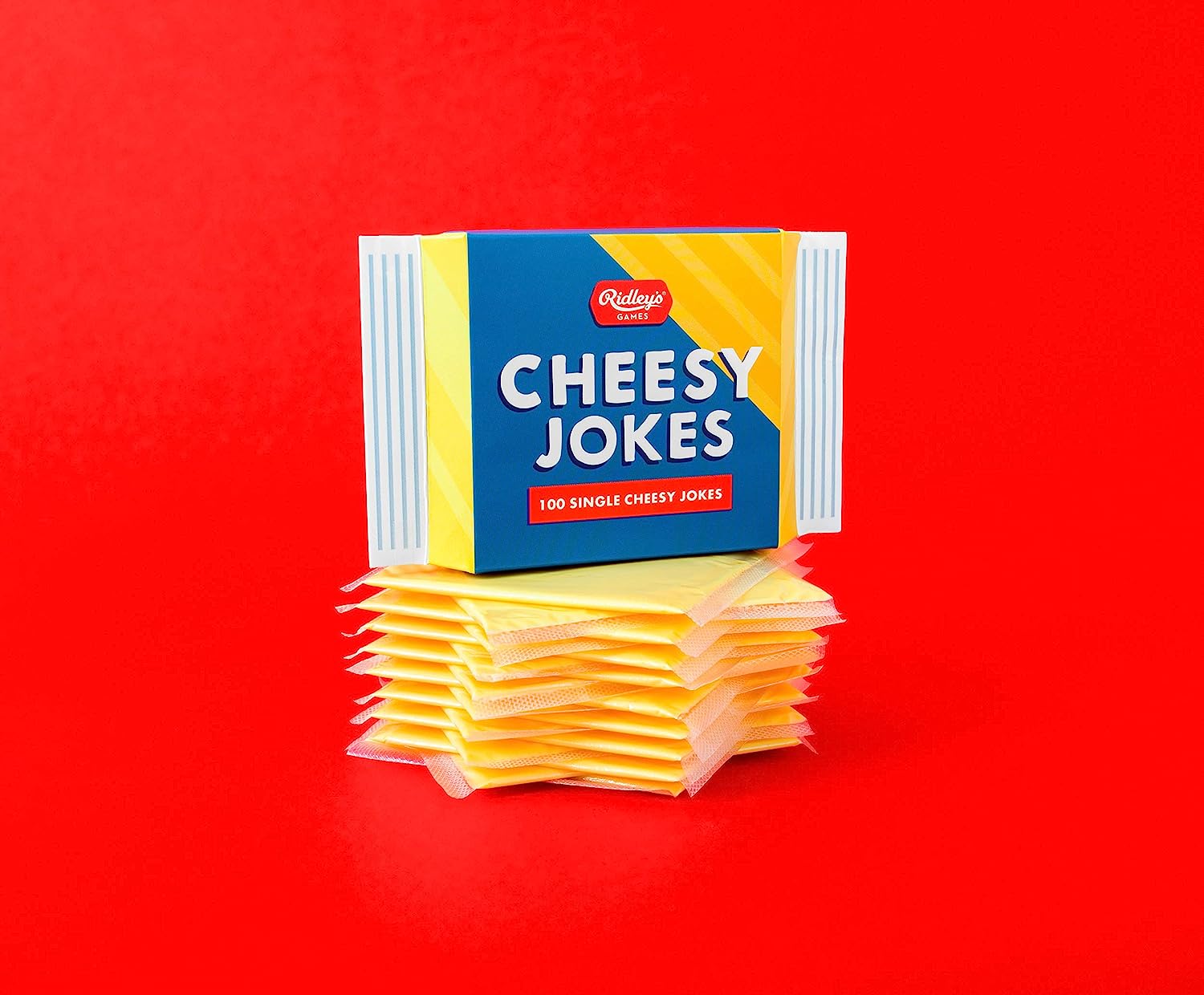 Ridley’s 100 Single Cheesy Joke Cards – Includes 100 Jokes for Kids and Adults, Funny Jokes for Family-Friendly Fun – Makes a Great Gift Idea