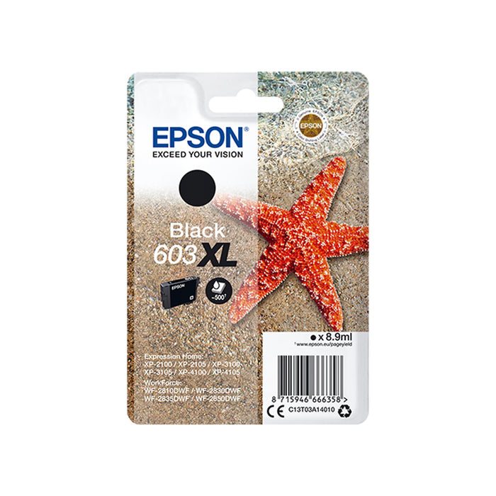 Epson 603XL Black Starfish High Yield Genuine, Ink Cartridge
