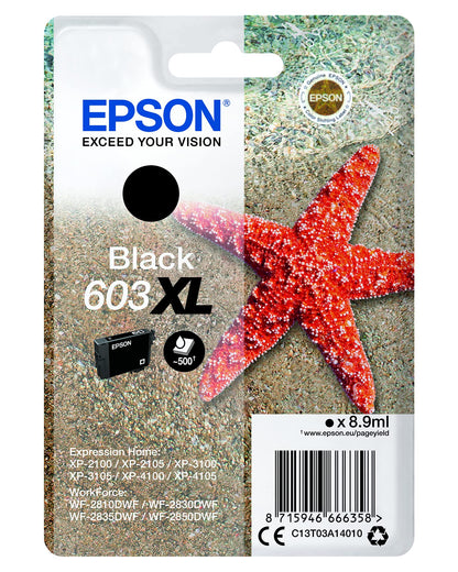 Epson 603XL Black Starfish High Yield Genuine, Ink Cartridge
