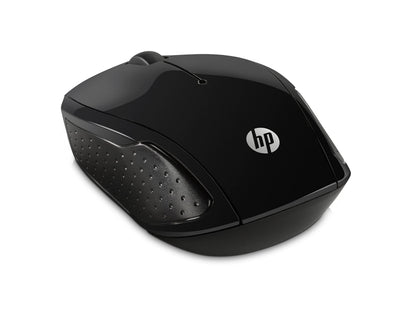 HP 200 Black 2.4 GHz USB Wireless Mouse with Red LED 1000 DPI Optical Sensor, Up to 12 Months Battery Life
