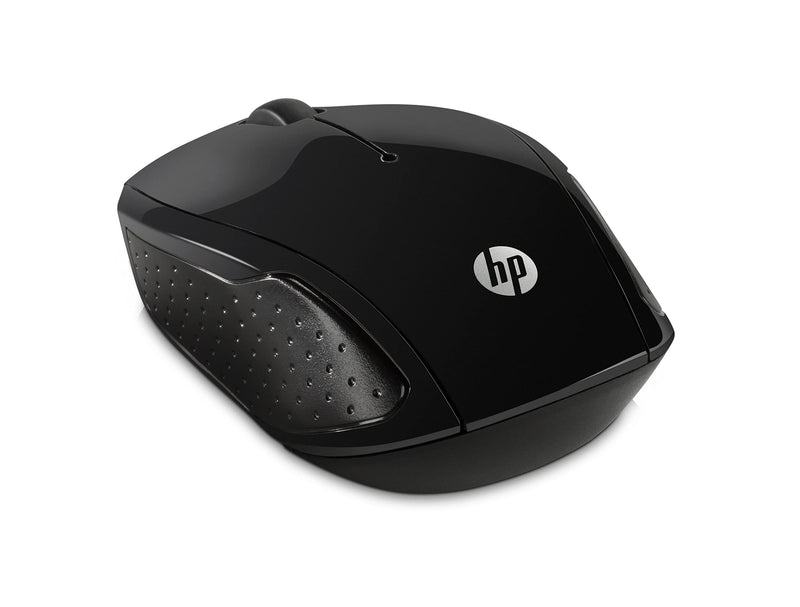 HP 200 Black 2.4 GHz USB Wireless Mouse with Red LED 1000 DPI Optical Sensor, Up to 12 Months Battery Life