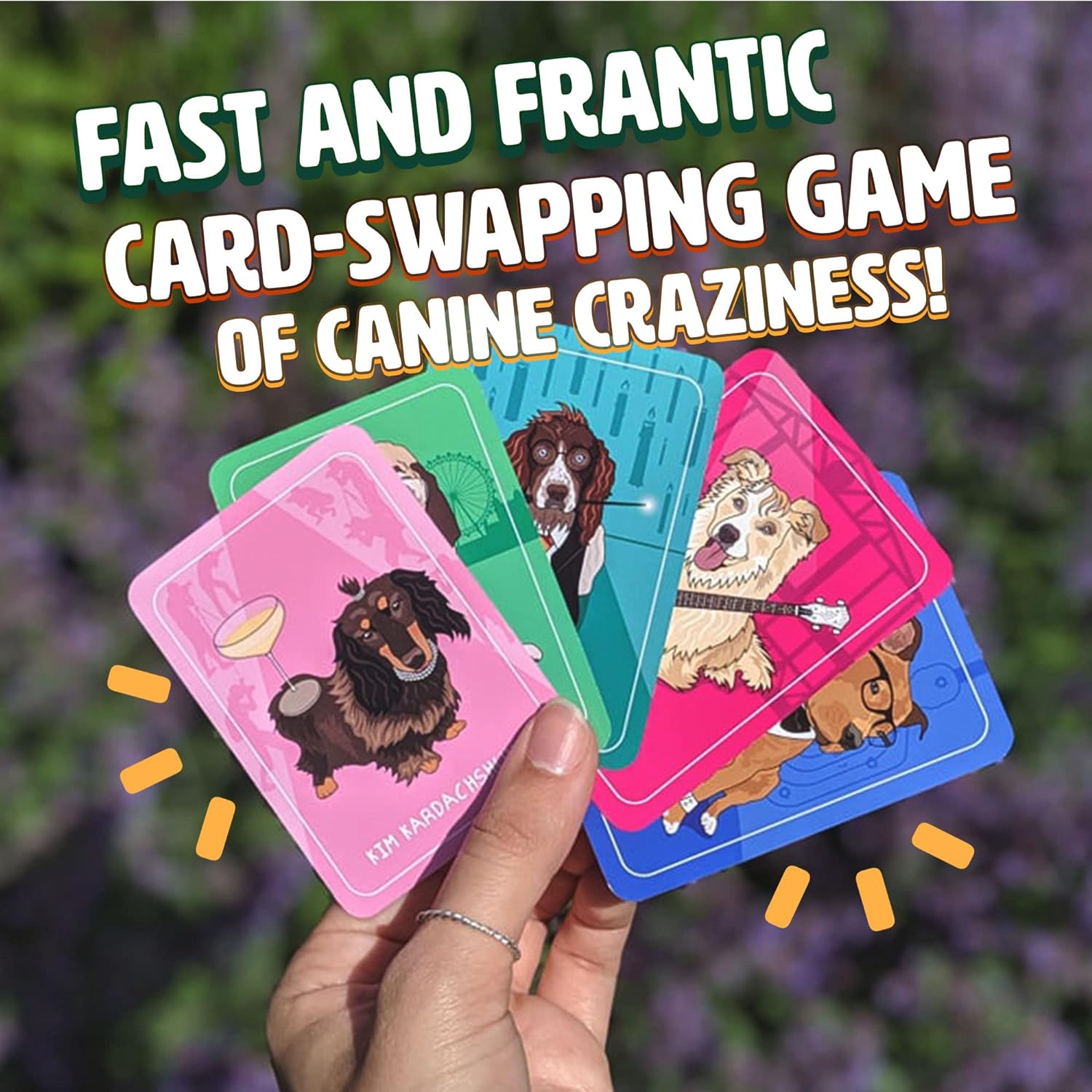 Ginger Fox Canine Chaos Card Swapping Game - Reclama tu Camino a la Victoria coleccionando Personajes de celebridades caninas Locos