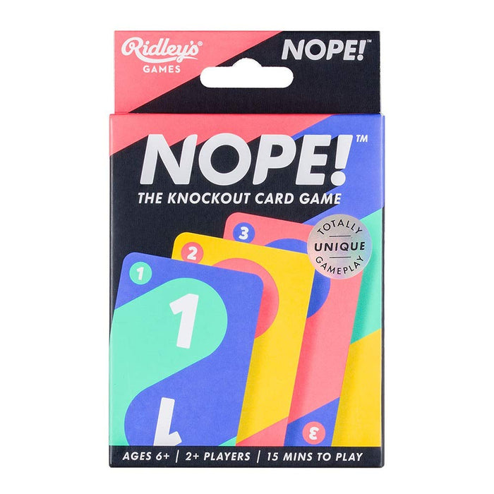 Ridley's GME020 Nope Card Game, for 6+ years to adult, Multicoloured