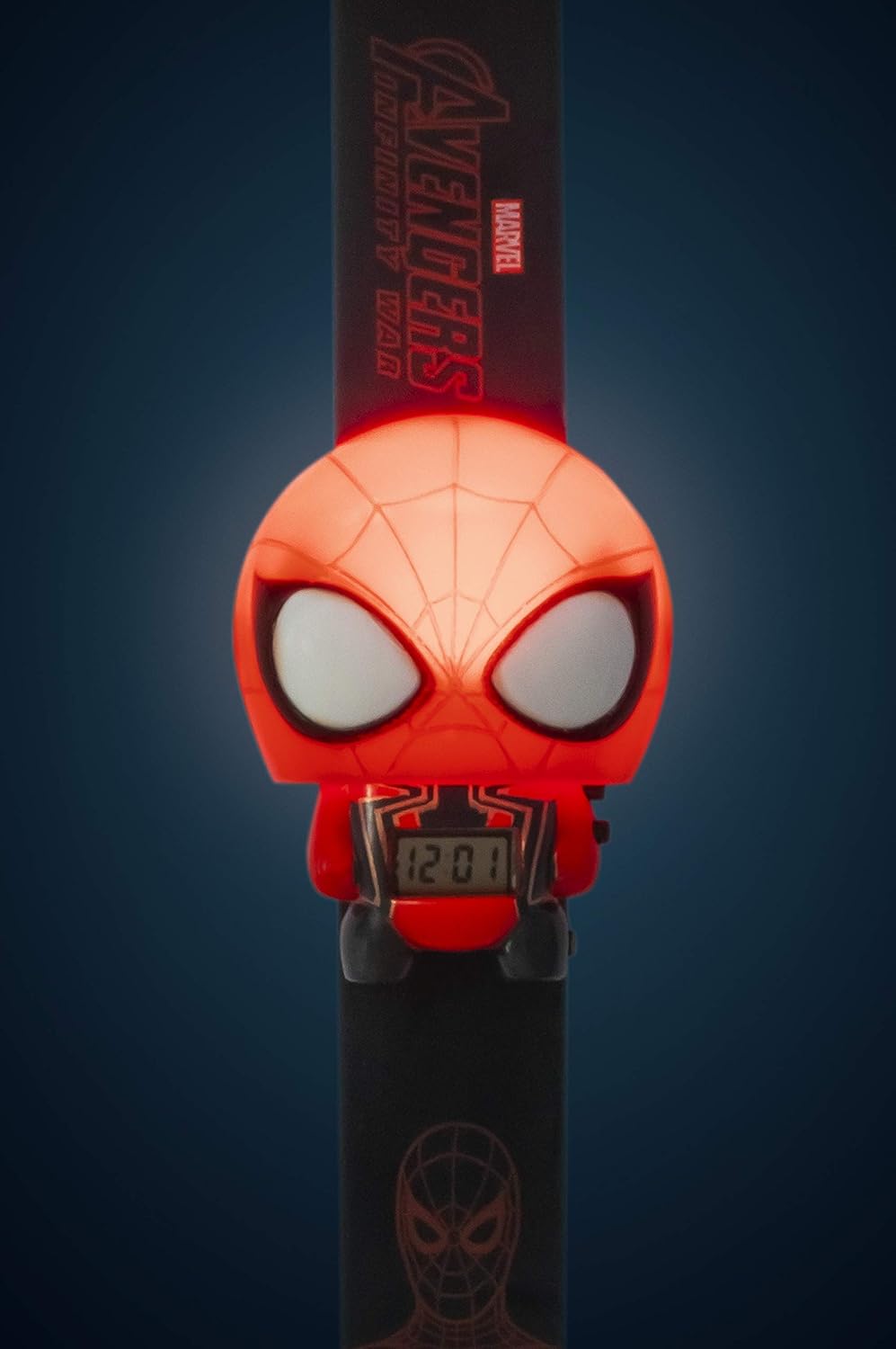 BulbBotz Marvel 2021869 Avengers: Infinity War Spider-Man Kids Light Up Watch | blue/red | plastic | digital | LCD display| boy girl | official