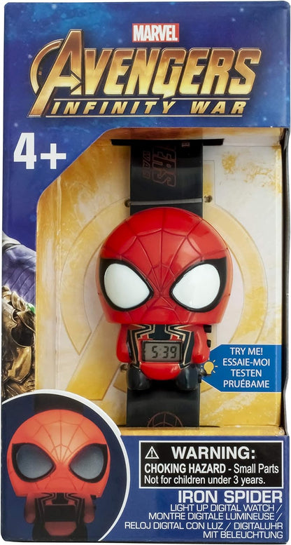 BulbBotz Marvel 2021869 Avengers: Infinity War Spider-Man Kids Light Up Watch | blue/red | plastic | digital | LCD display| boy girl | official