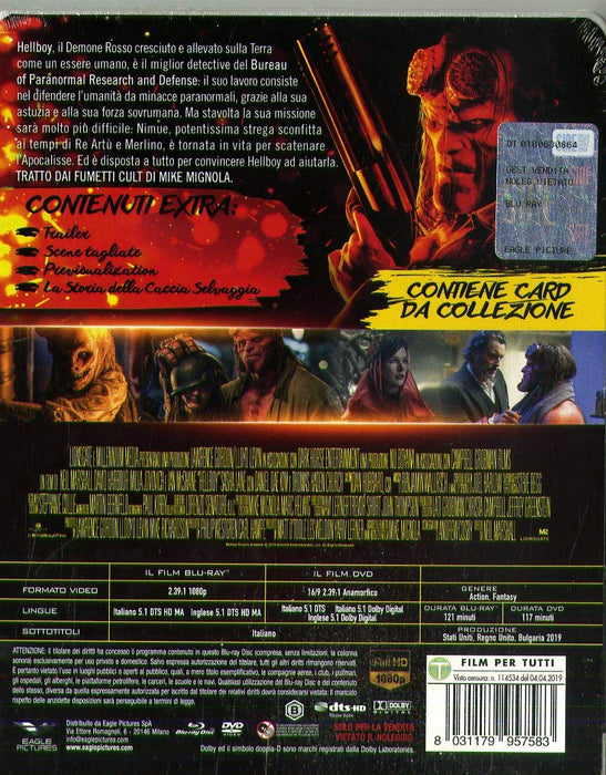 Hellboy (Ltd Steelbook) (Blu-Ray+DVD+Card Da Collezione)