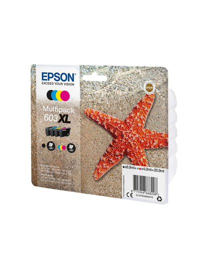 Epson 603XL Starfish High Yield Genuine Multipack, 4-Colours Ink Cartridges